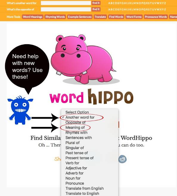 (WordHippo, 2016). Need help with new words? Use 
